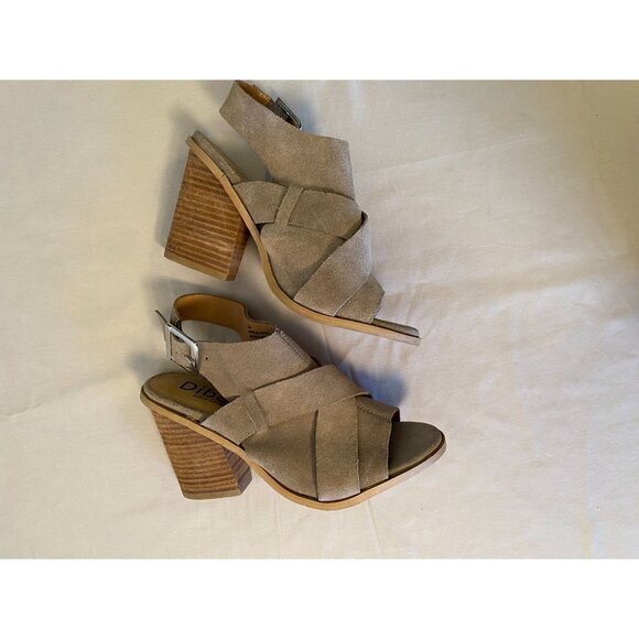 NWOT Diba brand Womens Slingback Peep Toe Chunky‎ Heel Size 8.5 - Picture 3 of 8